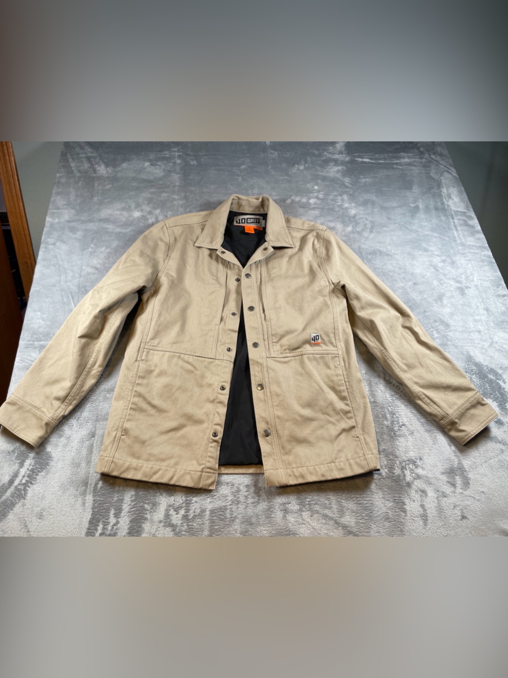 Mens Duluth Trading 40 Grit Standard Fit Jacket Workwear Hidden Pockets Small